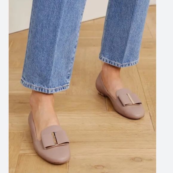 New Salvatore Ferragamo Sarno T Ballet Flats Velvet Loafers bow Vara Varina - Picture 11 of 17